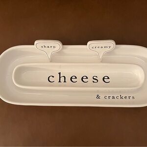 Mud Pie White Cheese and Crackers Tray